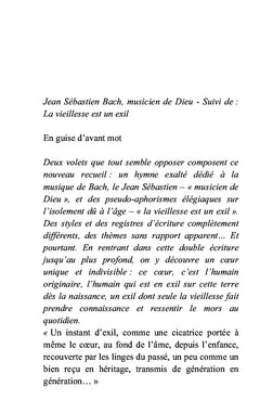 Jean Sébastien Bach, musicien de Dieu