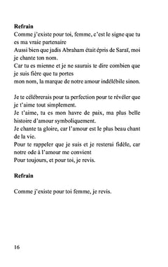 Chants d’amour, Comme j’existe pour toi, femme