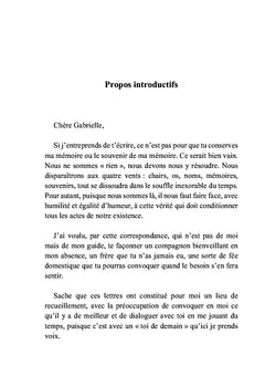 Lettres à Gabrielle