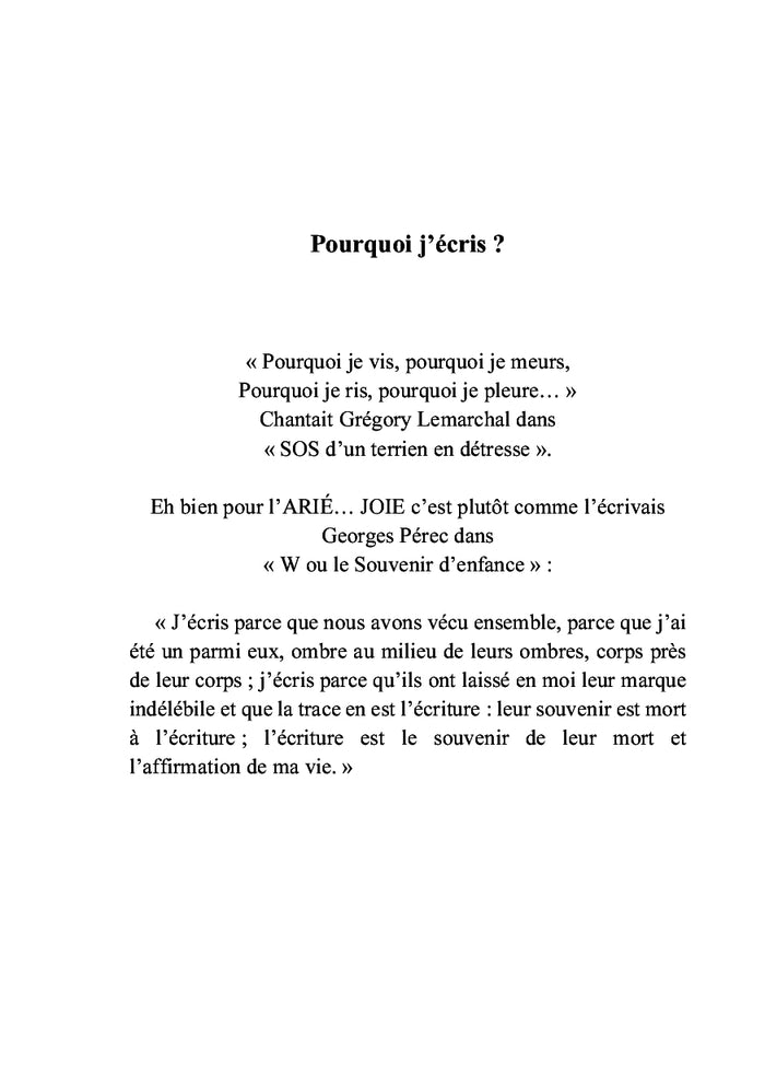 Mon Ariège à coeur ou vers