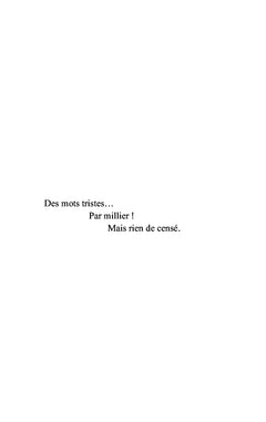 S.O.S des mots un peu tristes !