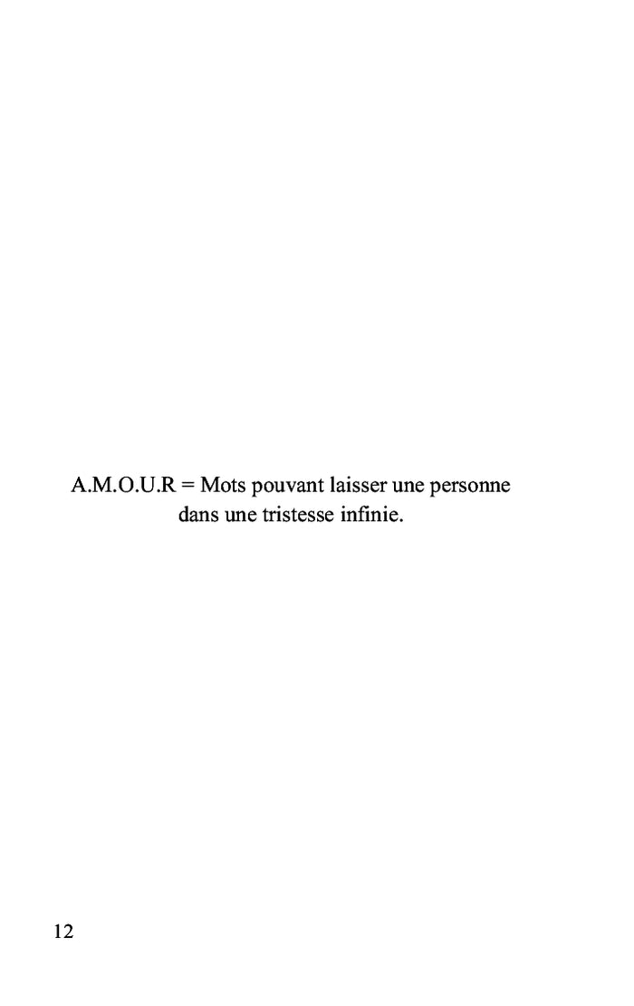 S.O.S des mots un peu tristes !