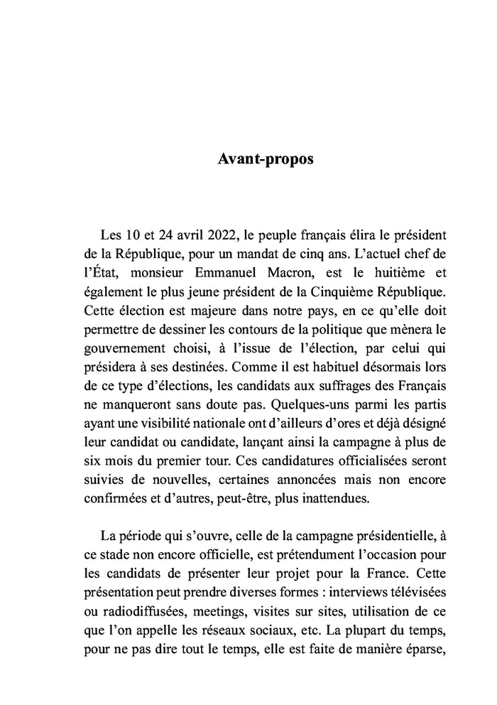 Chronique présidentielle