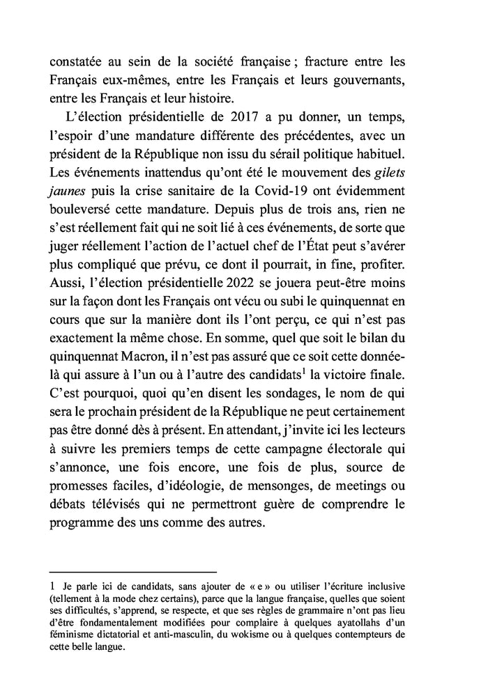 Chronique présidentielle