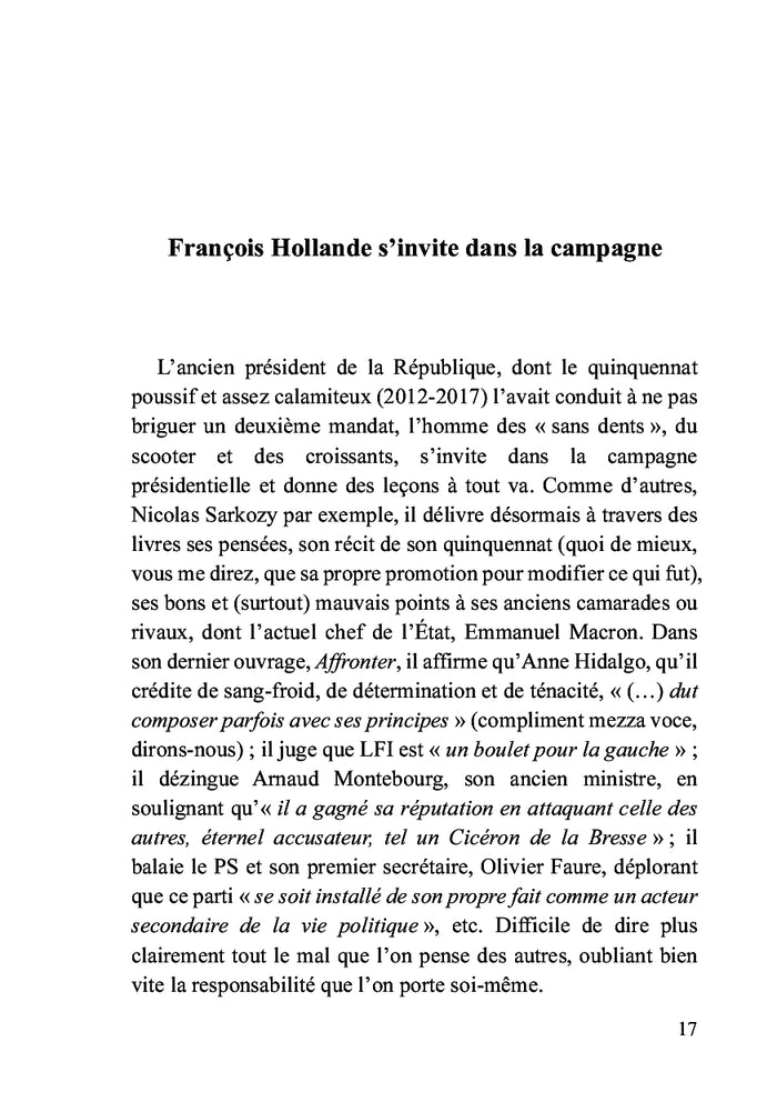 Chronique présidentielle