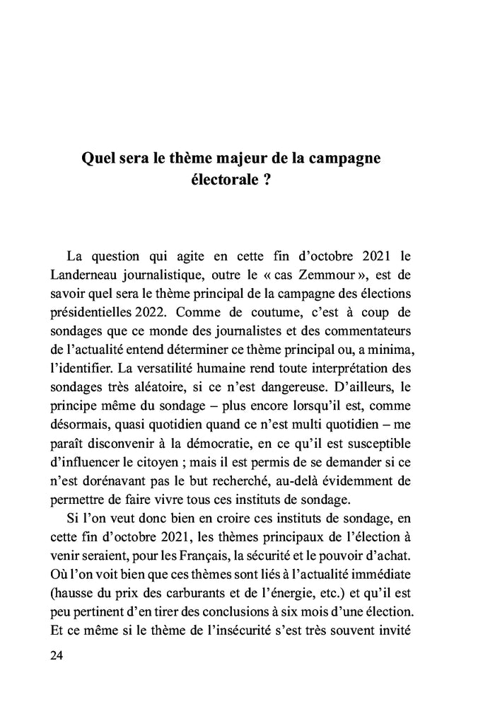 Chronique présidentielle