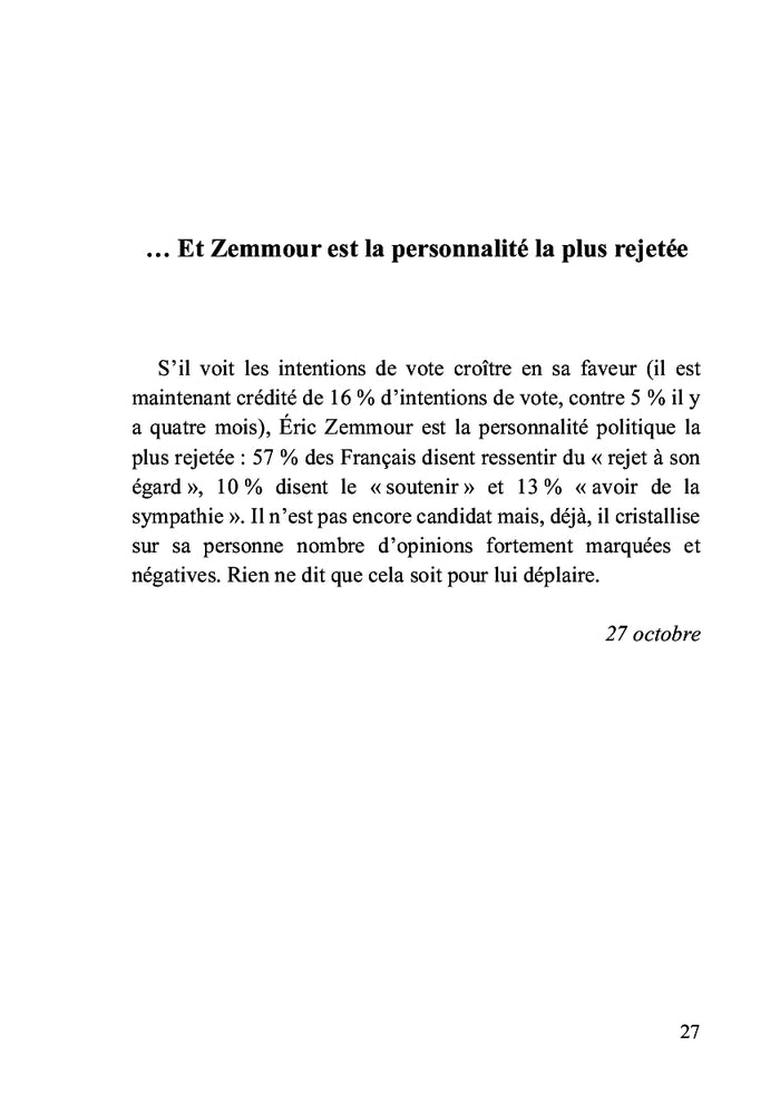 Chronique présidentielle