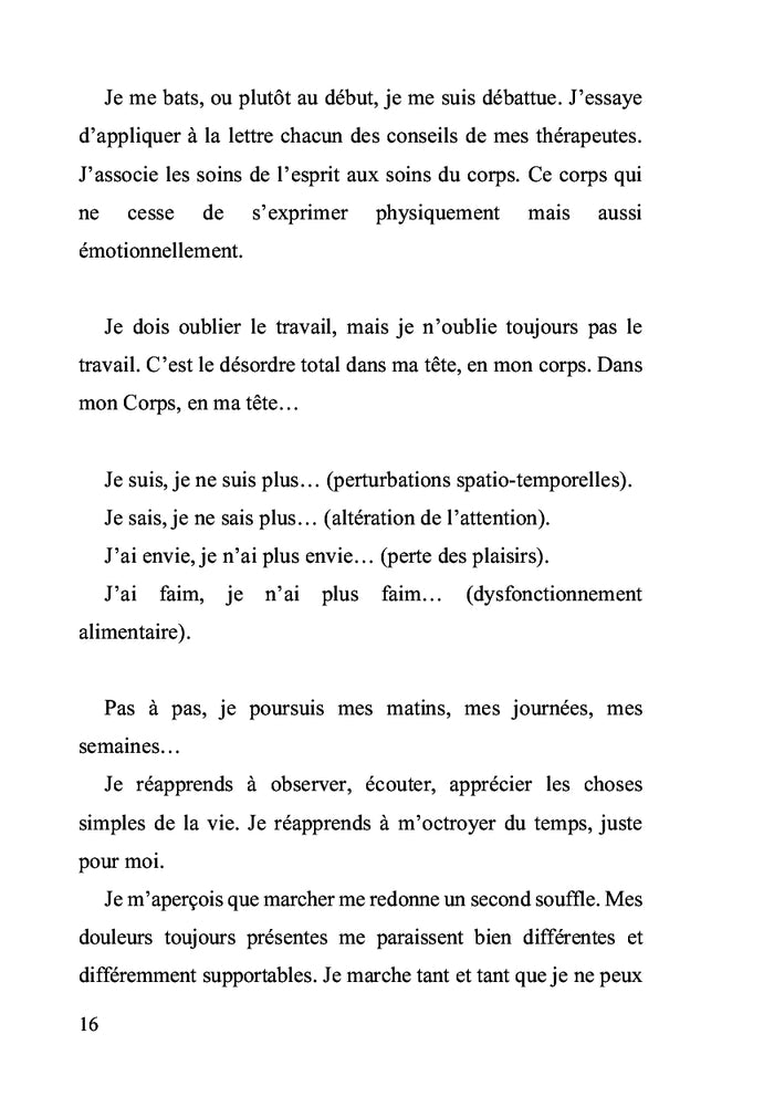 Depuis... Je pense avec mon corps