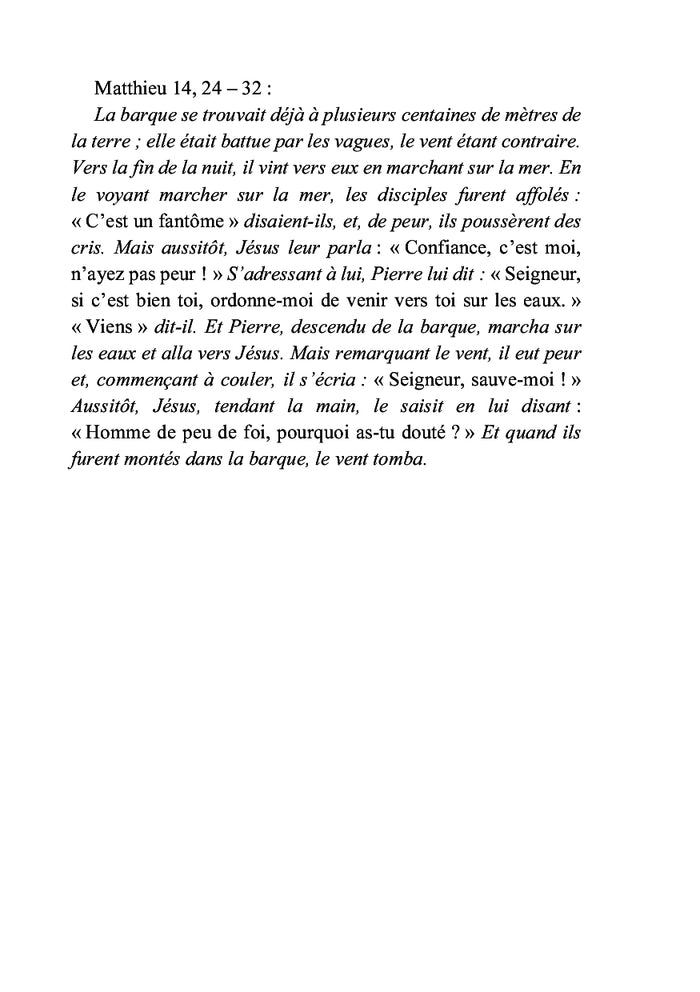 Je marche sur les eaux