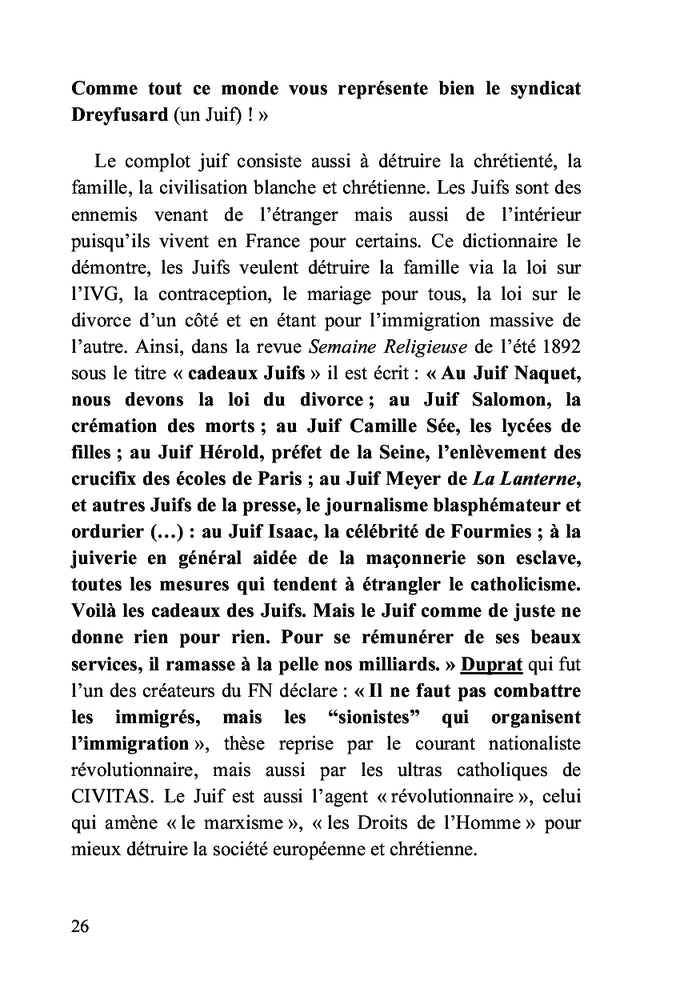 Dictionnaire sur l’antisémitisme Tome I