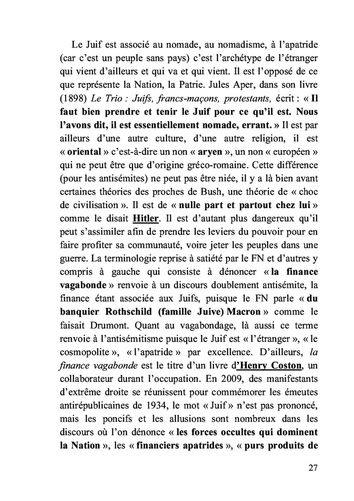 Dictionnaire sur l’antisémitisme Tome I