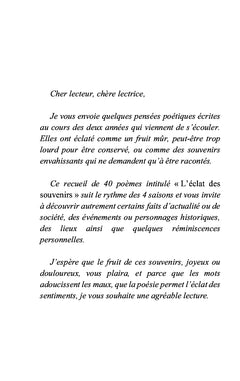L'éclat des souvenirs