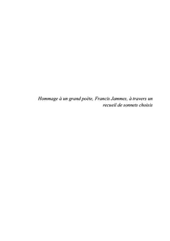 100 sonnets choisis pour Jammes