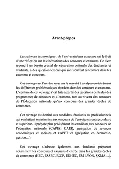 Les sciences économiques