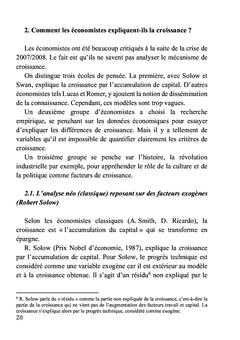 Les sciences économiques