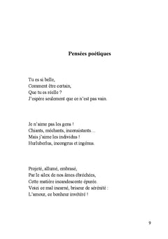 Pensées poétiques, pensées ordinaires et autres histoires...