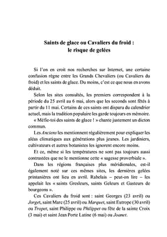 De glace sont les saints en mai