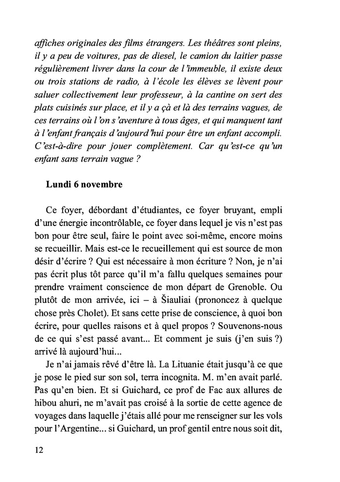Journal d'un jeune français en pays balte