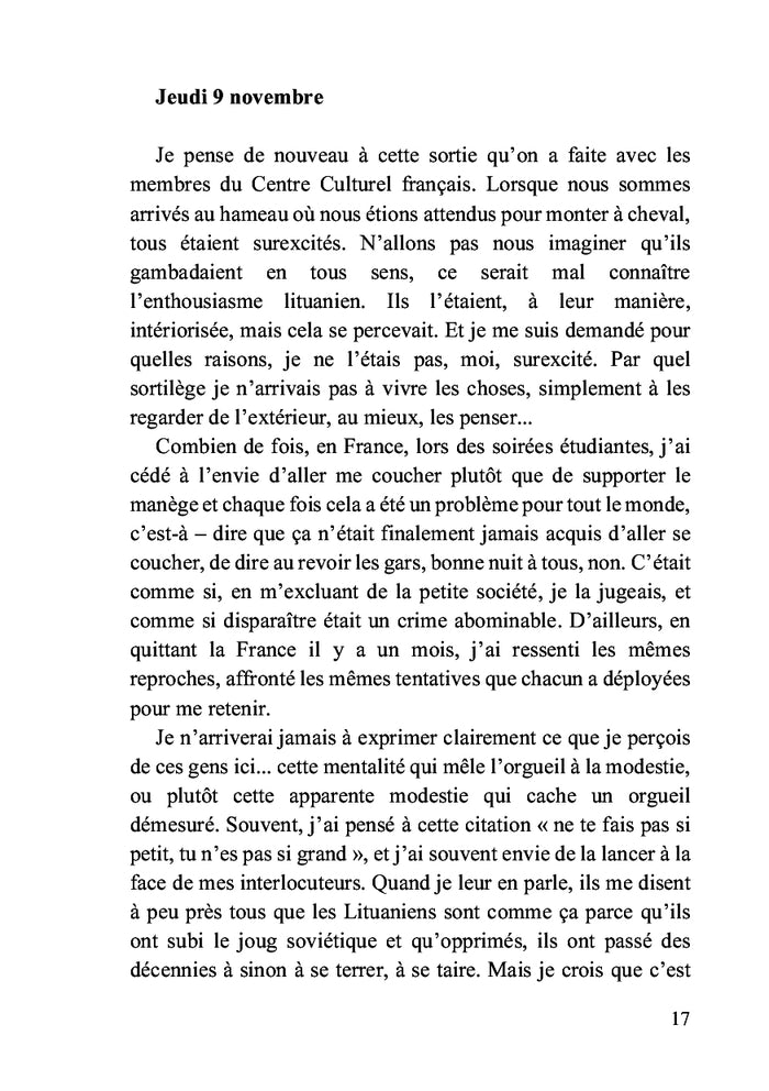 Journal d'un jeune français en pays balte