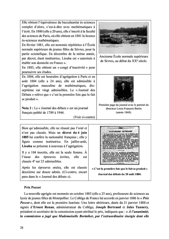 La Saga des Mathématiciennes