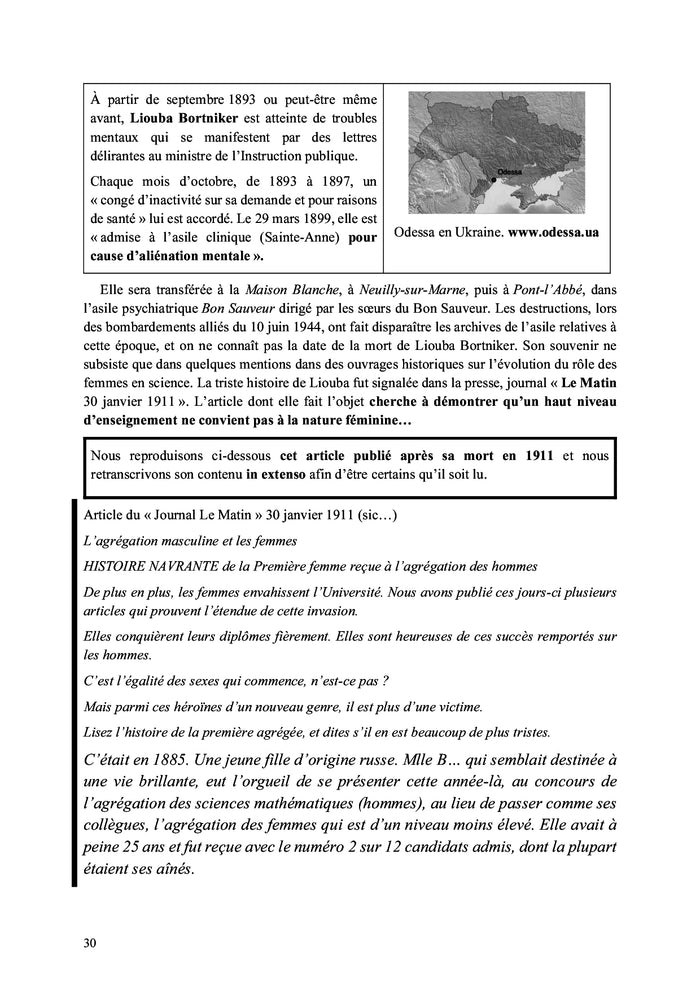 La Saga des Mathématiciennes