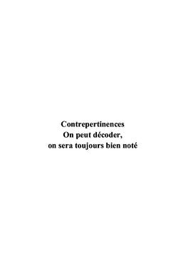 Contrepertinences
