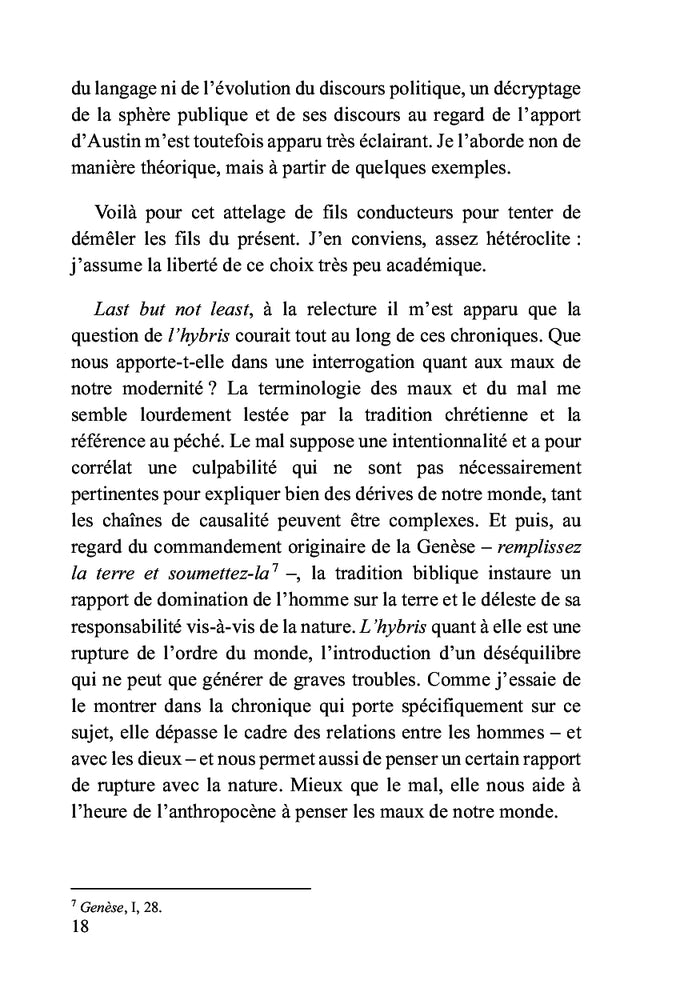 La disparition de l’avenir