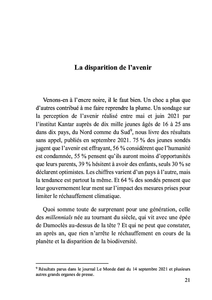 La disparition de l’avenir