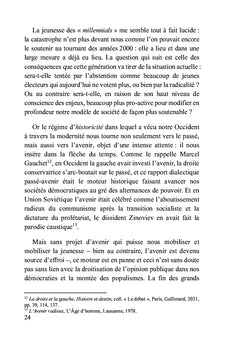 La disparition de l’avenir