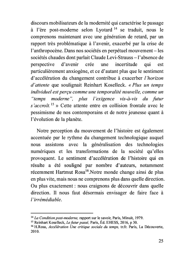 La disparition de l’avenir