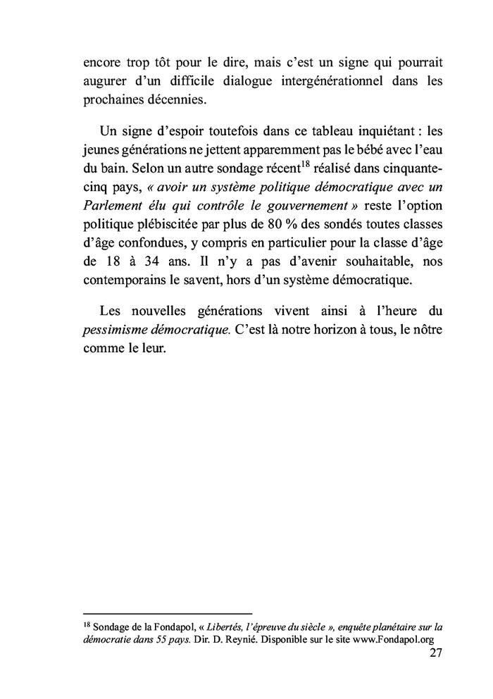 La disparition de l’avenir