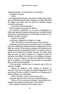Quand chante le corbeau