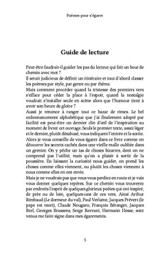 Poèmes pour s'égarer