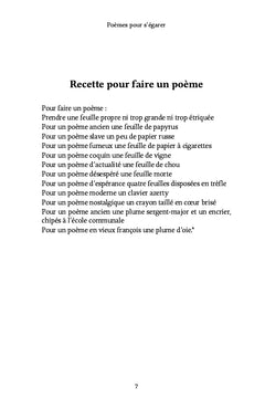 Poèmes pour s'égarer