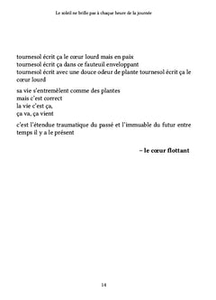 Le soleil ne brille pas à chaque heure de la journée