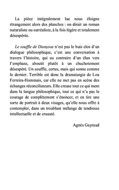 Le souffle de Dionysos