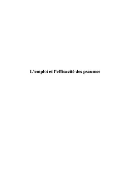 Les véritables secrets des psaumes