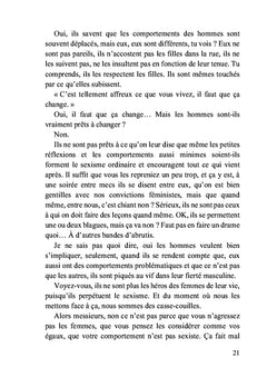 Il ne faut pas faire peur aux hommes