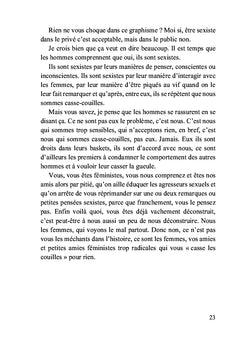 Il ne faut pas faire peur aux hommes