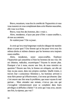 Il ne faut pas faire peur aux hommes