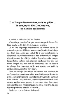 Il ne faut pas faire peur aux hommes