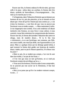 Il ne faut pas faire peur aux hommes