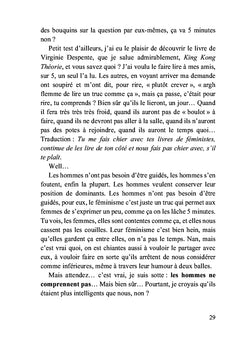 Il ne faut pas faire peur aux hommes