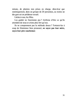 Il ne faut pas faire peur aux hommes