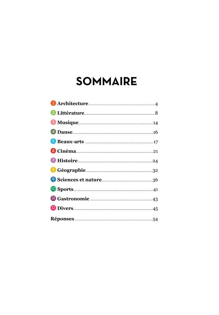 Cahier de jeux culture générale