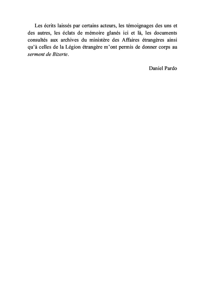 Le serment de Bizerte