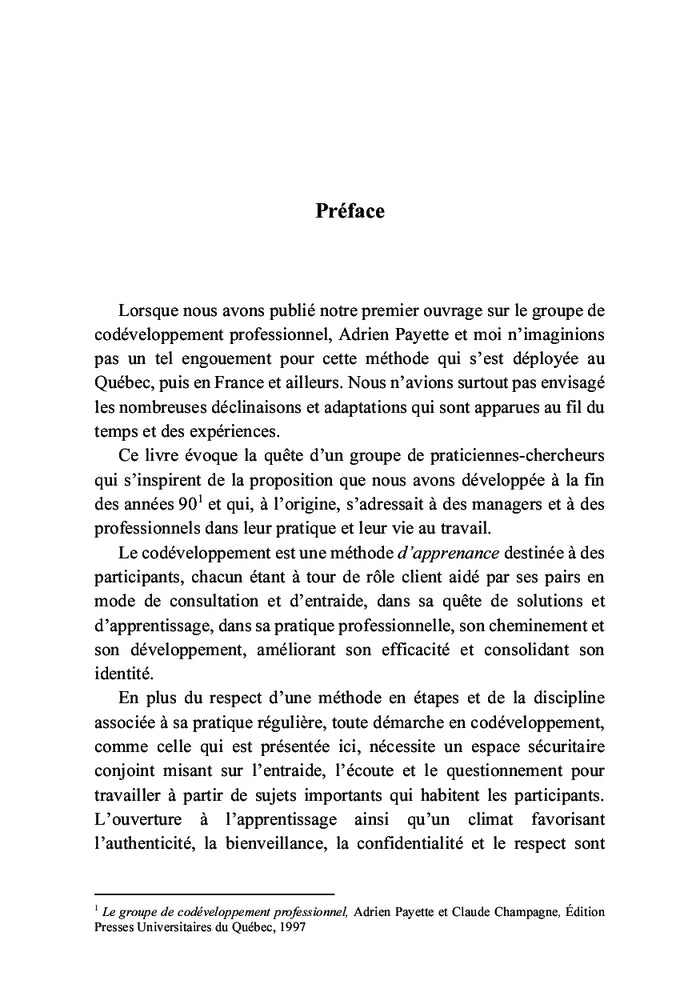 Le groupe de codéveloppement personnel