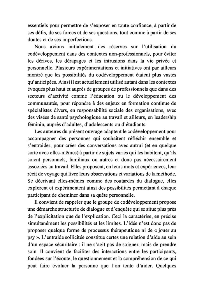 Le groupe de codéveloppement personnel