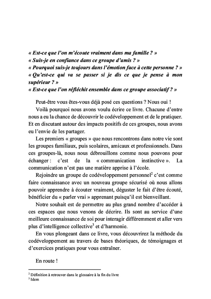 Le groupe de codéveloppement personnel