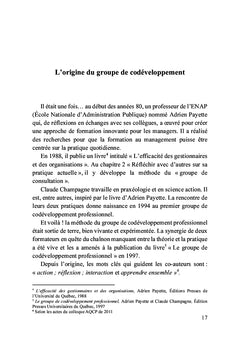 Le groupe de codéveloppement personnel